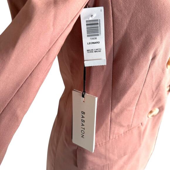 Babaton Aritzia NWT Mauve Pink Oversized Leonard Blazer Size 00 - Picture 8 of 12